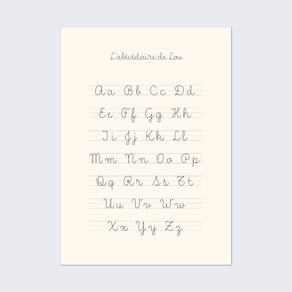 Affiche Naissance Alphabet Écolier