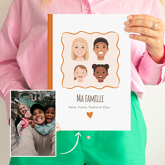 Album photo famille Visages minimalistes