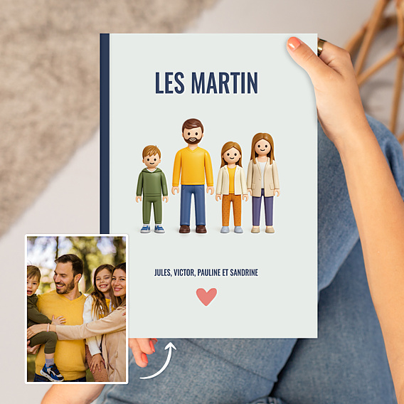 Album Photo Famille Portrait en figurine