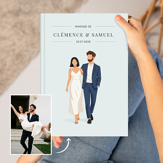 Album photo mariage Couple minimaliste aligné