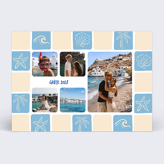 Carte postale Damier estival