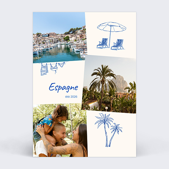 Carte postale Été club plage