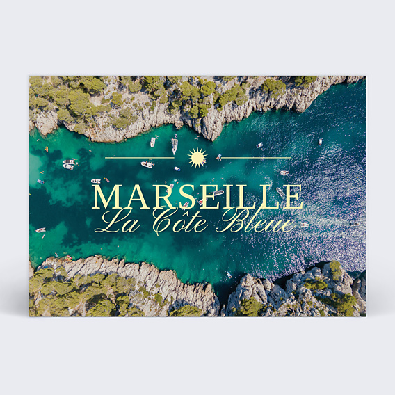 Carte postale Typo solaire