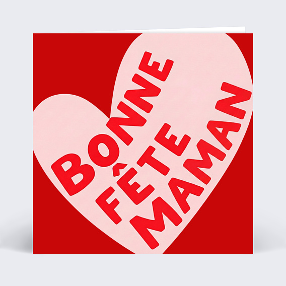 Fête des Mères Typo coeur