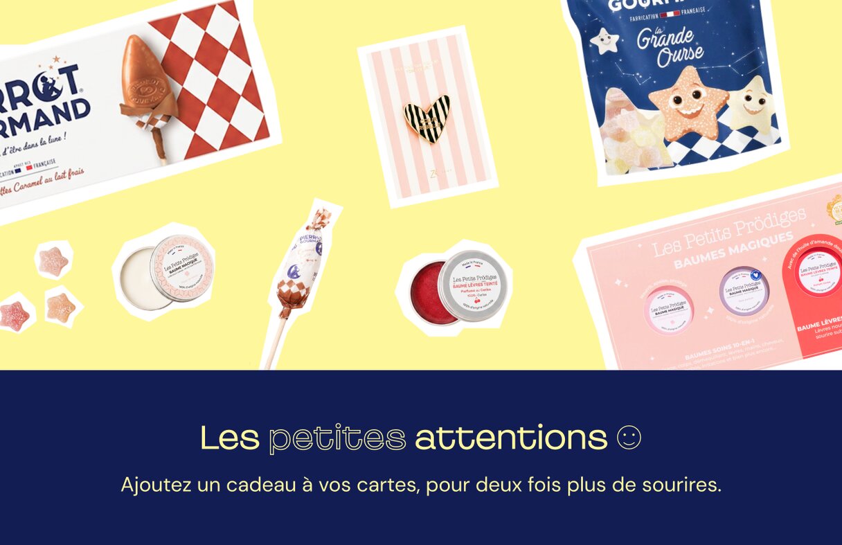 Sachets de petites attentions thé, café, graines et bonbons