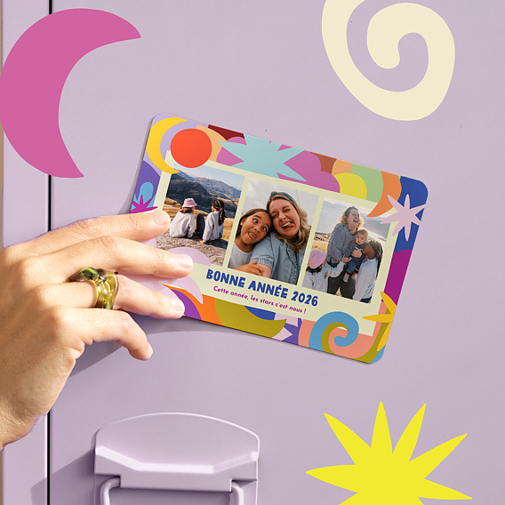 Magnet Carte de Vœux Particuliers Cosmic folk - Leona Rose x Popcarte