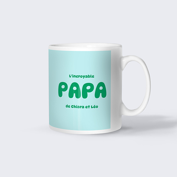 Typo colorée Papa