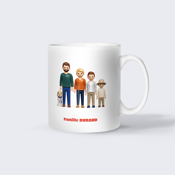 Mug famille Portrait en figurine