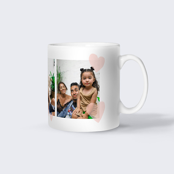 Mug famille Cœur pastel