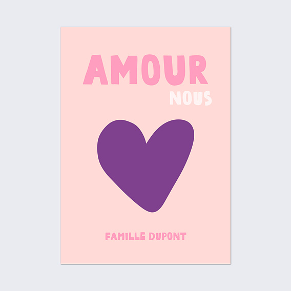 Poster famille Cœur iconique