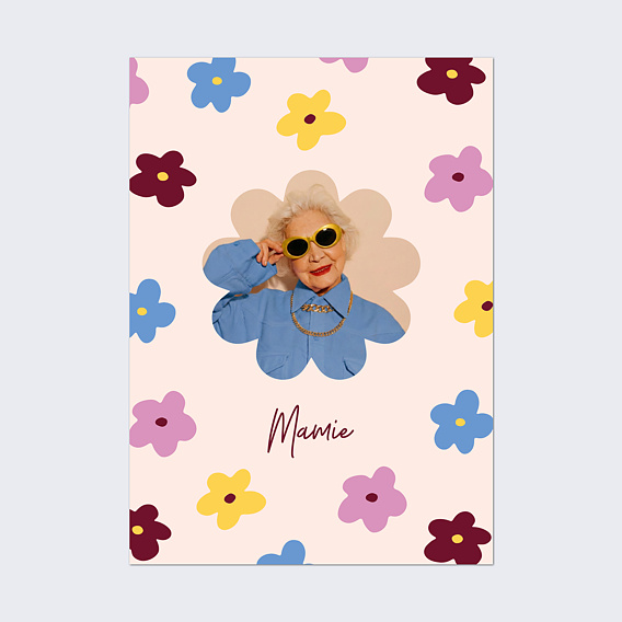 Affiche famille Fleurs wavy