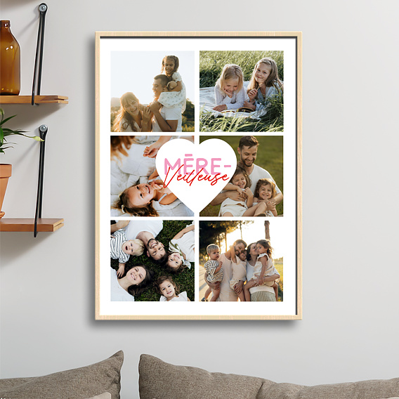 Poster famille Mère-veilleuse
