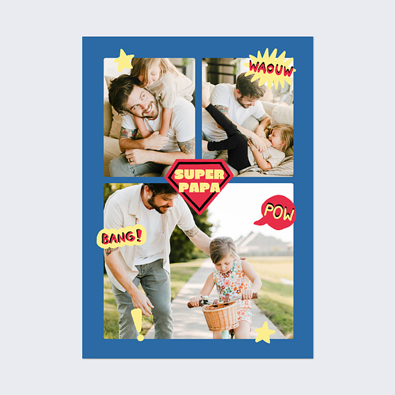 Affiche famille Papa héros