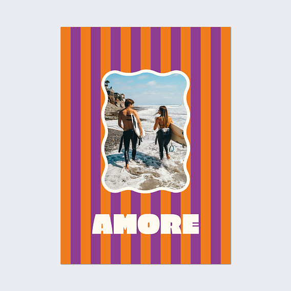 Poster famille Rayures d'amour