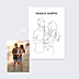 Poster famille Portrait en line art
