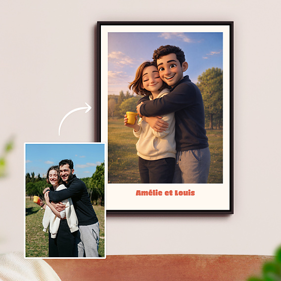 Poster famille Portrait en film d'animation