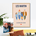 Poster famille Portrait aligné minimaliste