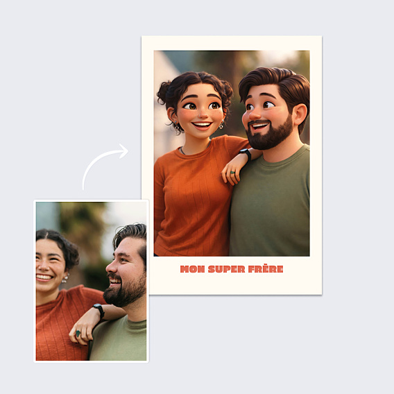 Poster famille Portrait en film d'animation