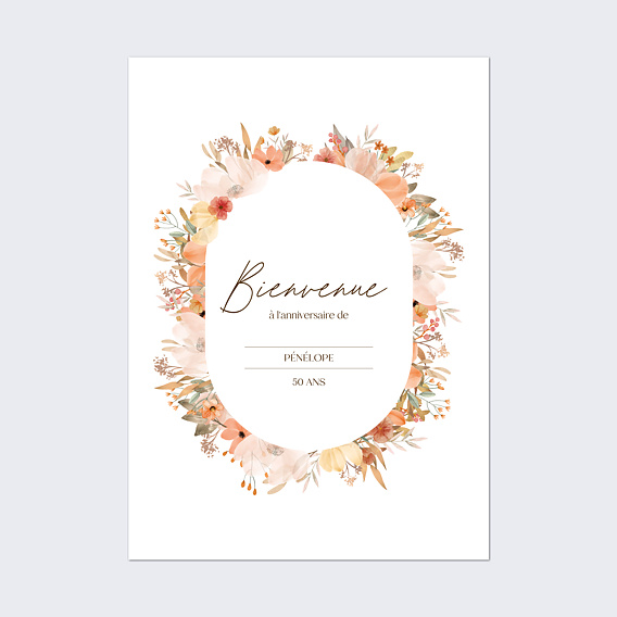 Affiche anniversaire Flower of fall