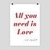 Affiche déco All you need Recto