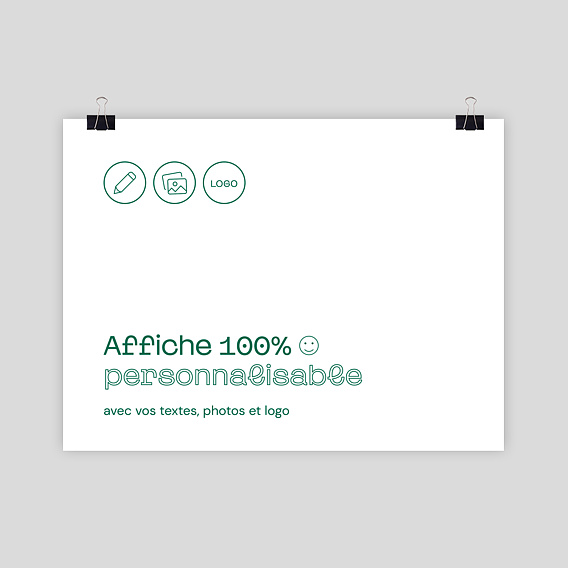 Affiche entreprise 100% Personnalisable Paysage