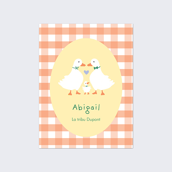 Affiche naissance Famille Oie