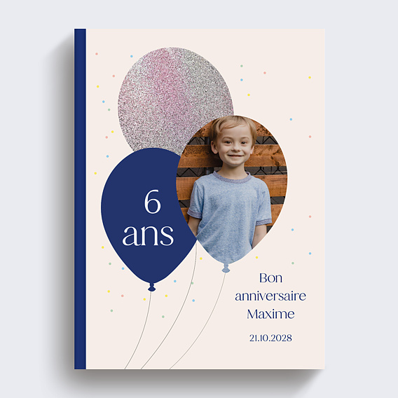 Album photo anniversaire Ballon glitter