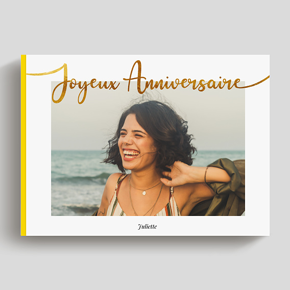 Album photo anniversaire Ligne Ocre