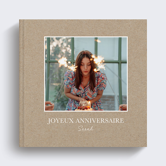 Album photo anniversaire Classique Kraft