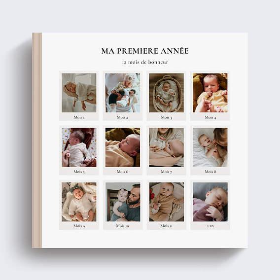 Album photo naissance Rétrospective 12 mois