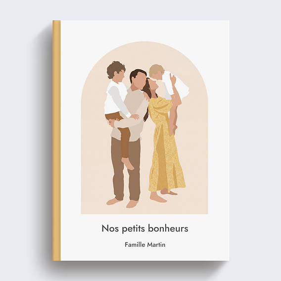 Album Photo Famille Portrait en illustration minimaliste
