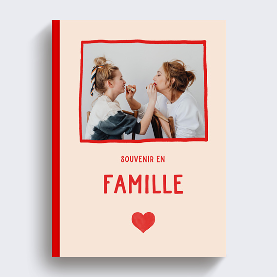 Album photo famille Cœur simple photo famille