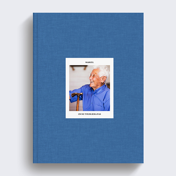 Album photo hommage Tissu embossé