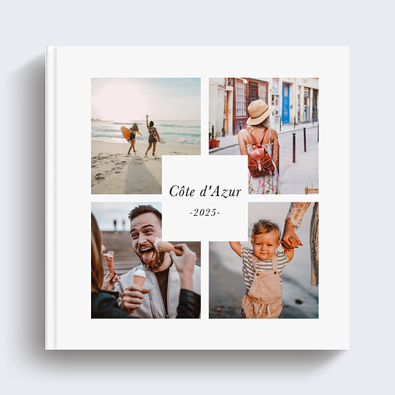 Album photo voyage Étiquette Carré