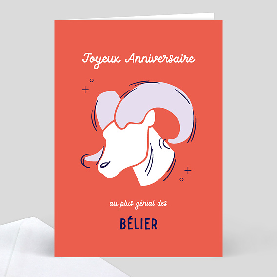 Carte anniversaire adulte Astro Bélier