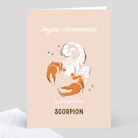 Carte anniversaire adulte Astro Scorpion