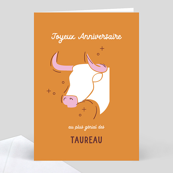 Carte anniversaire adulte Astro Taureau