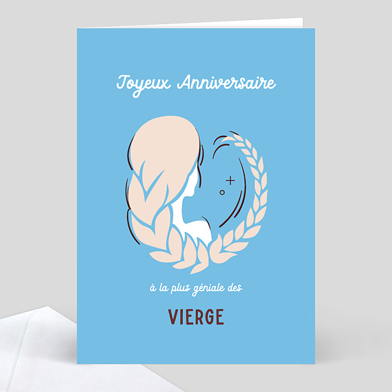 Carte anniversaire adulte Astro Vierge