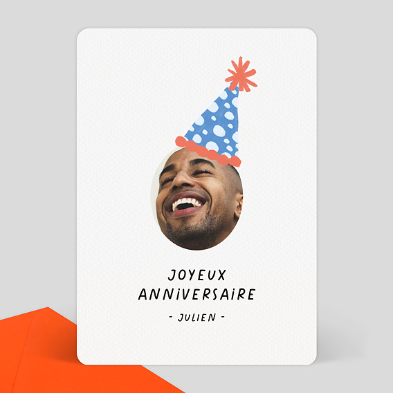 Carte anniversaire adulte Chapeau de Fête