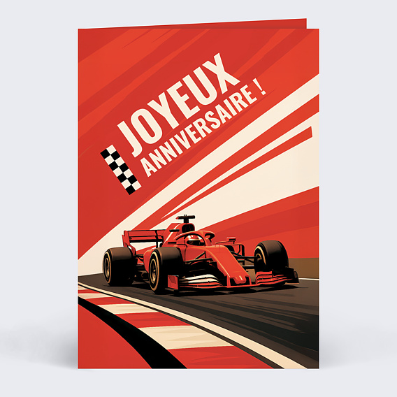 Carte anniversaire Formule 1