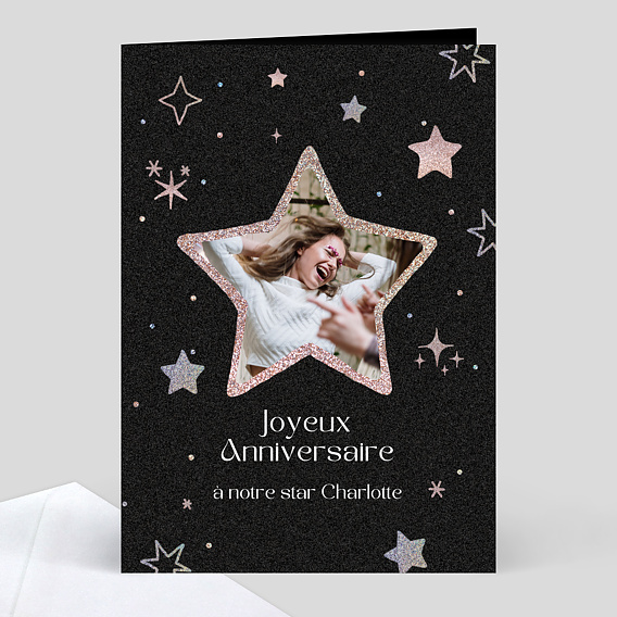 Carte anniversaire adulte Notre Star