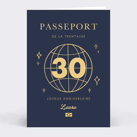 Carte anniversaire Passeport