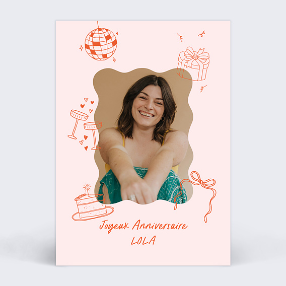 Carte anniversaire Petits objets de fête