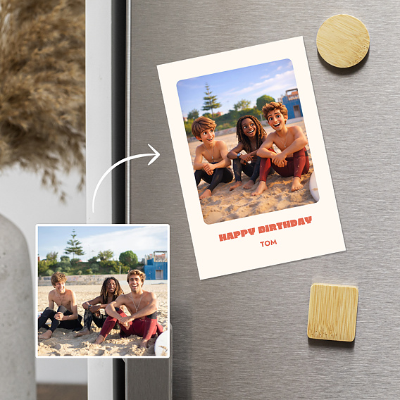 Carte anniversaire Amis en film d'animation