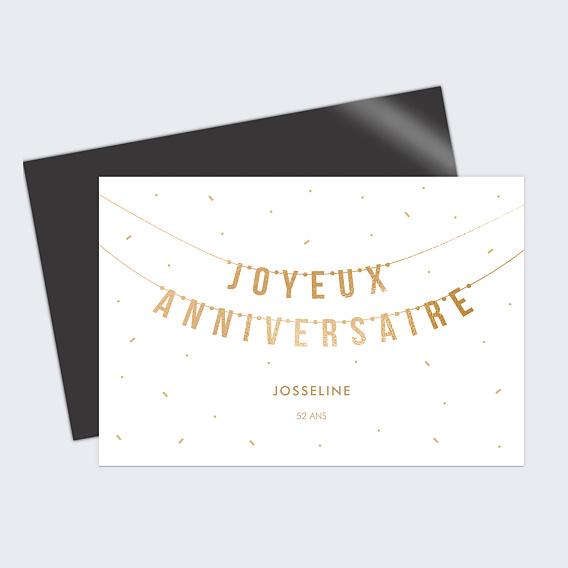 Carte anniversaire Guirlande traditionnelle