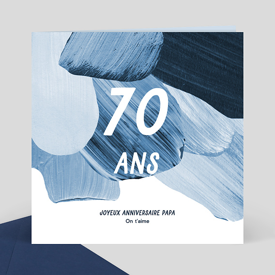 Carte anniversaire adulte Azure