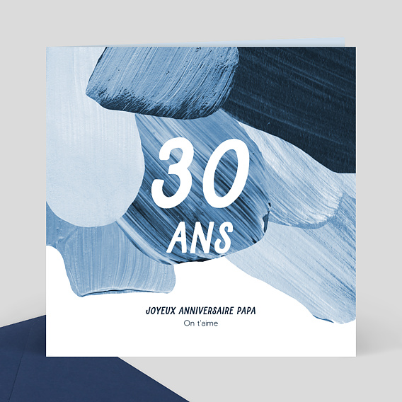 Carte anniversaire adulte Azure