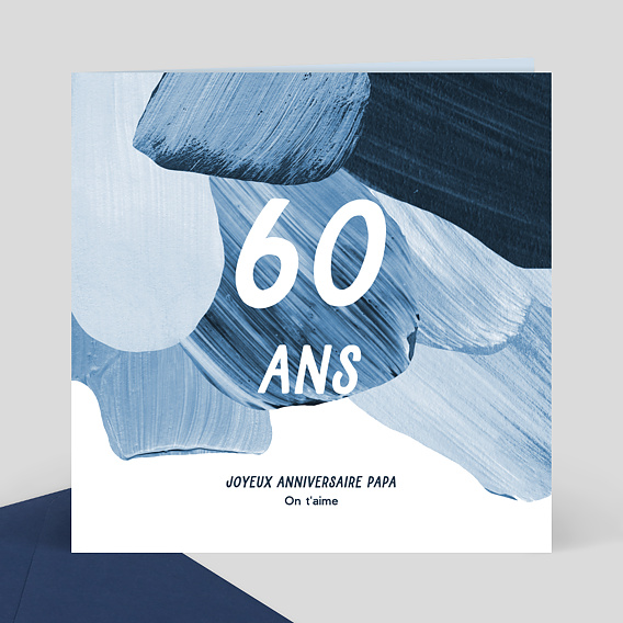 Carte anniversaire adulte Azure