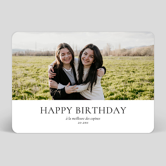 Carte anniversaire adulte Élégance Intemporelle