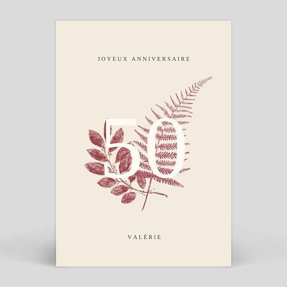 Carte anniversaire adulte Esprit Floral 